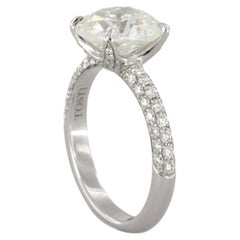 European antique cut diamond engagement ring 3, 07 carats GIA