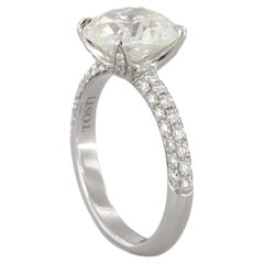 Bague de fiançailles avec un diamant taille ancienne de 3,07 carats GIA