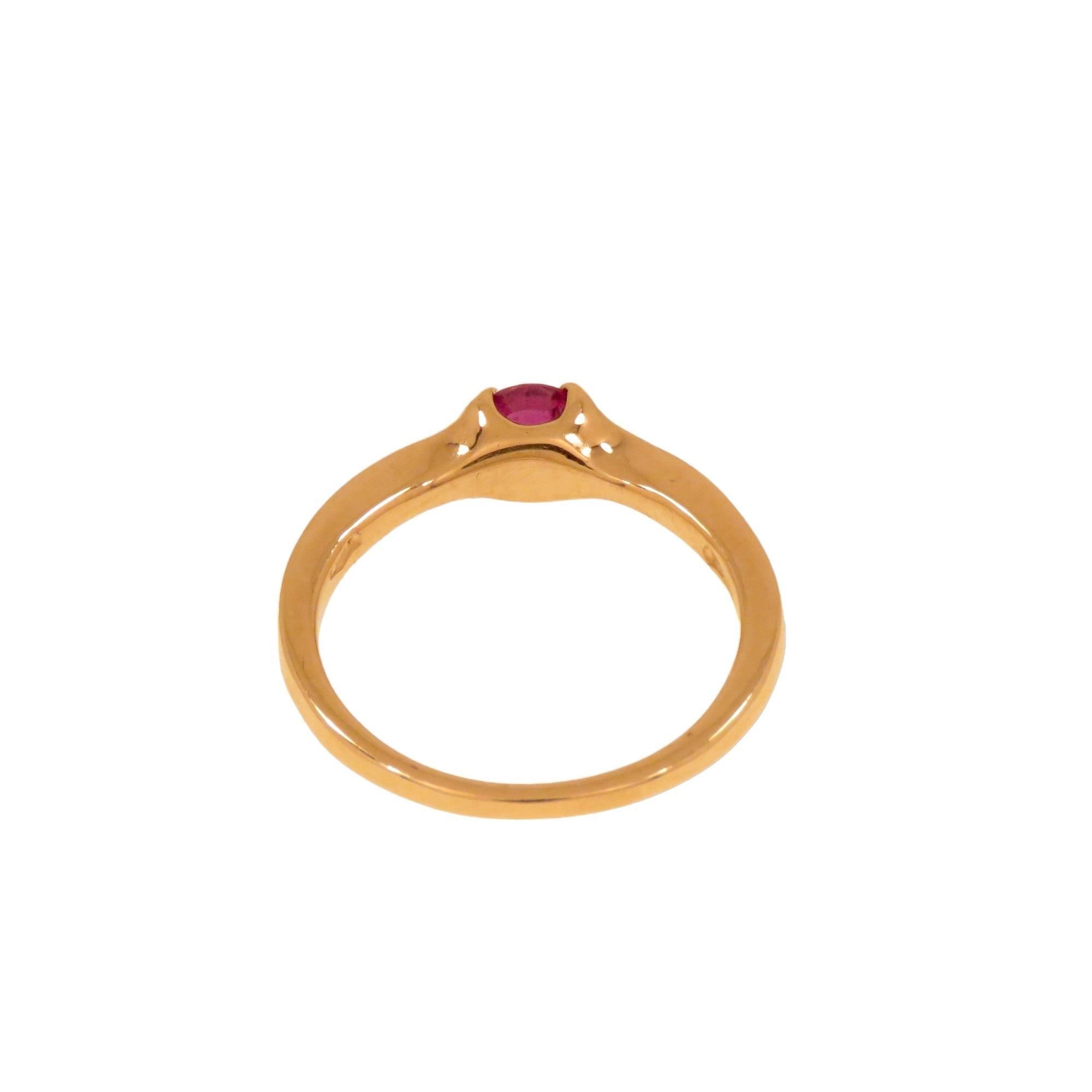 Women's Rose gold ruby engagement ring For Sale