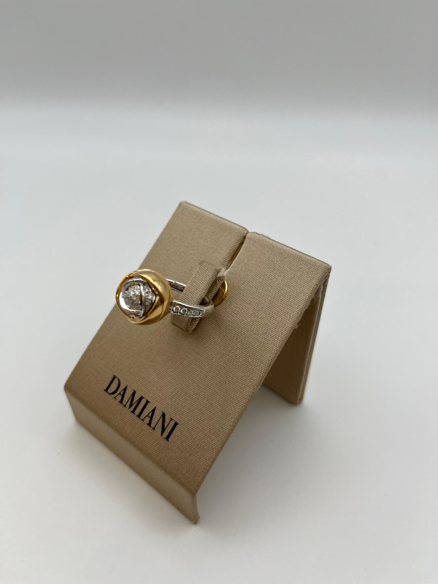 Damiani Bocciolo Ring aus 18 kt Rot- und Weißgold. im Angebot 1