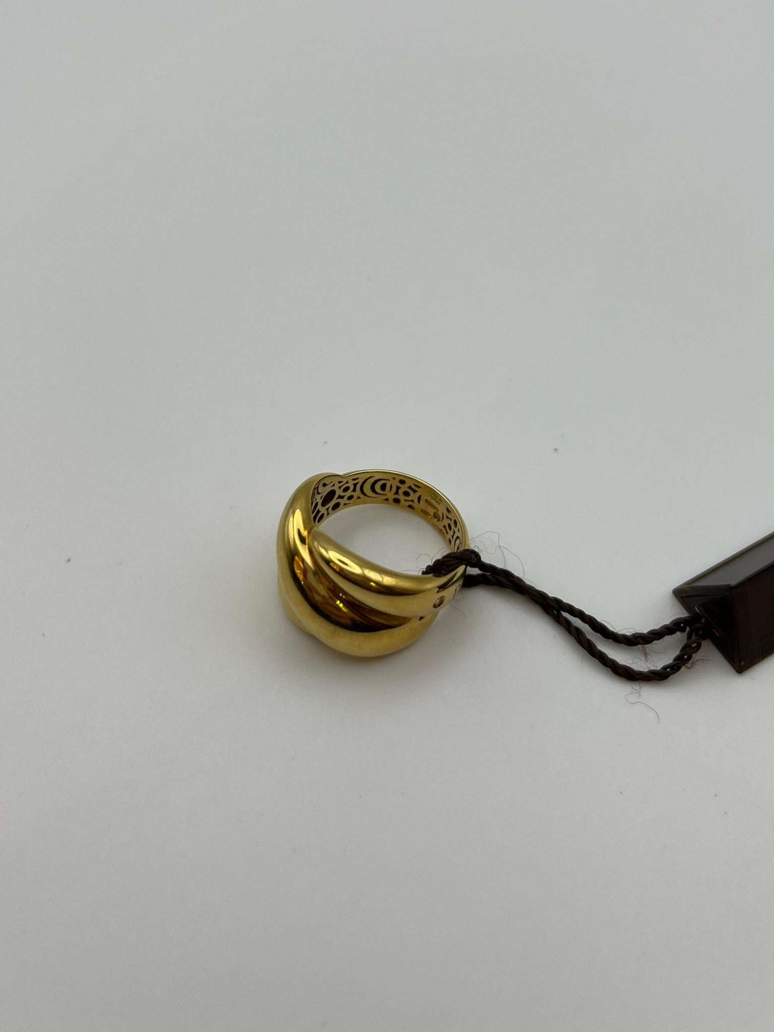 Bague Damiani Gomitolo en or 18 carats avec diamant _ Design italien emblématique en vente 4