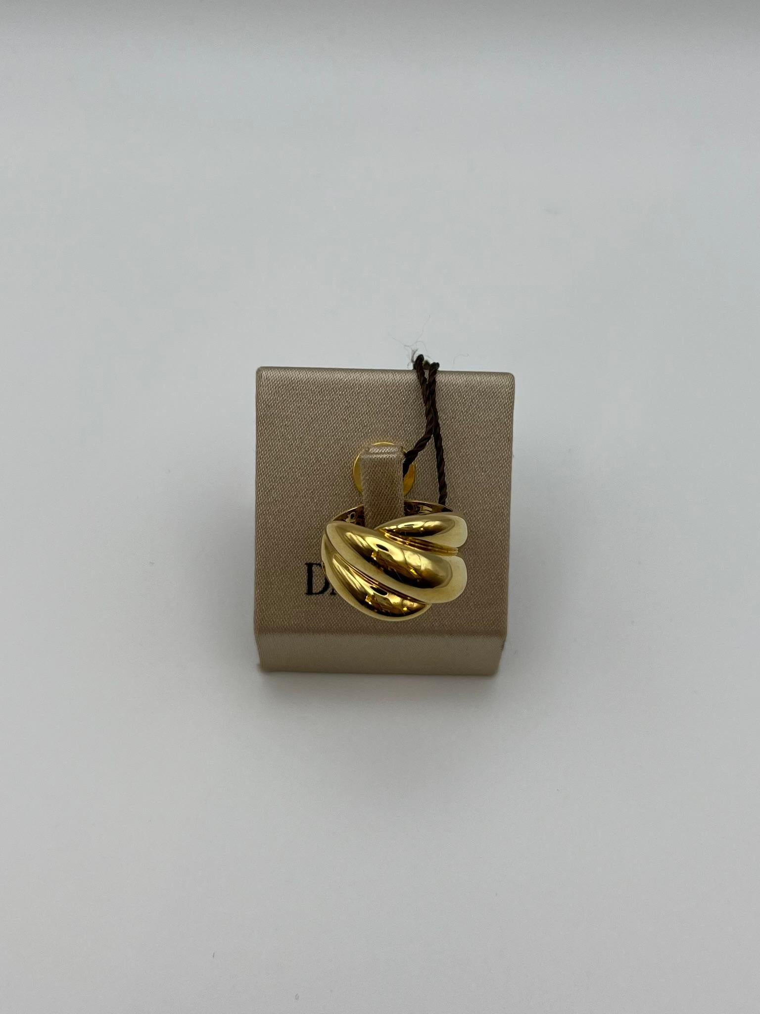 Moderne Bague Damiani Gomitolo en or 18 carats avec diamant _ Design italien emblématique en vente