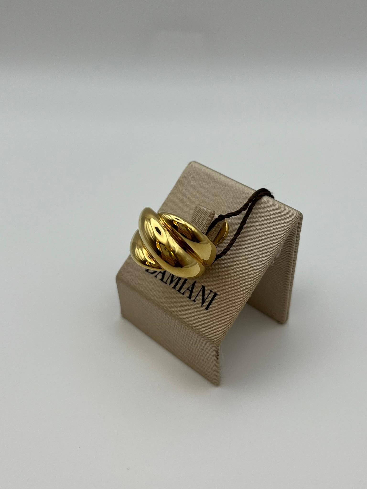 Bague Damiani Gomitolo en or 18 carats avec diamant _ Design italien emblématique Neuf - En vente à Abano Terme, IT