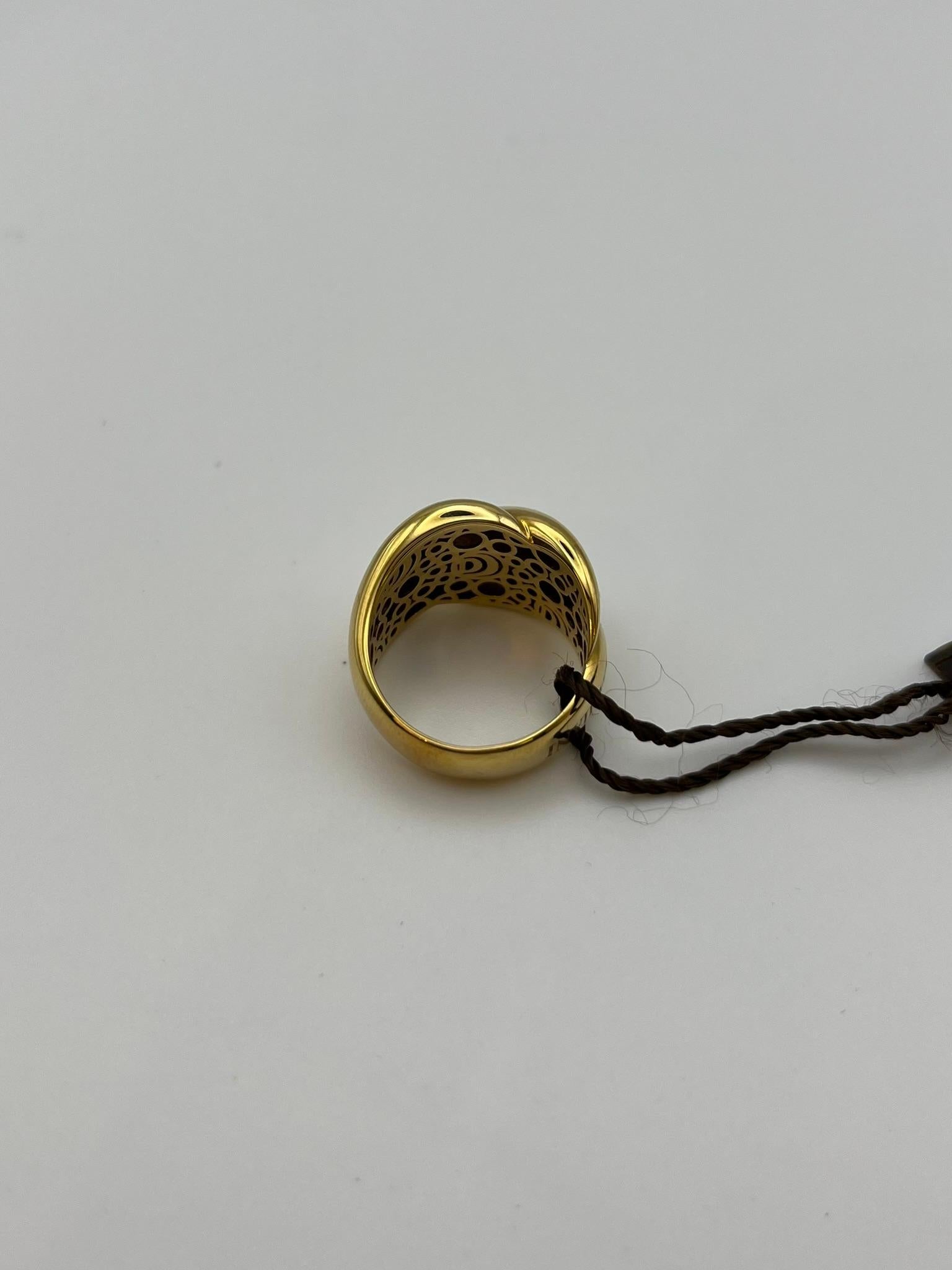 Bague Damiani Gomitolo en or 18 carats avec diamant _ Design italien emblématique Pour femmes en vente