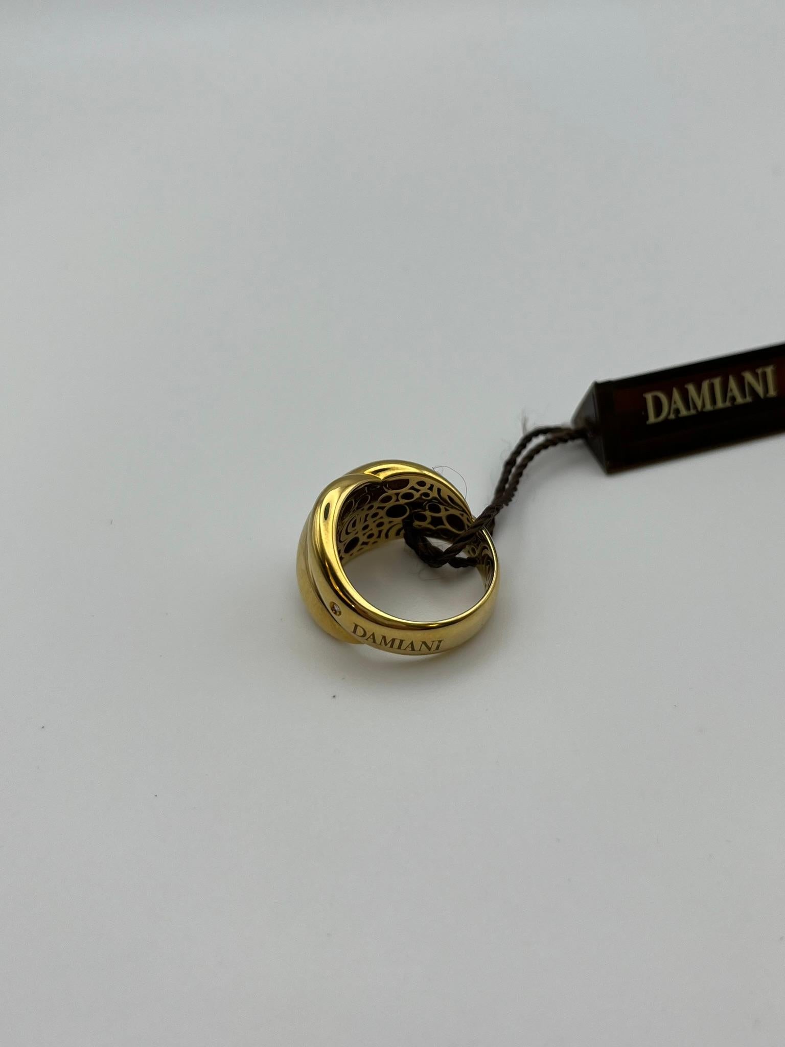 Bague Damiani Gomitolo en or 18 carats avec diamant _ Design italien emblématique en vente 2