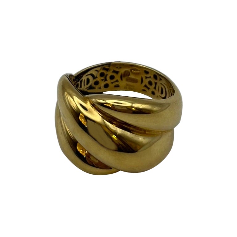 Bague Damiani Gomitolo en or 18 carats avec diamant _ Design italien emblématique en vente