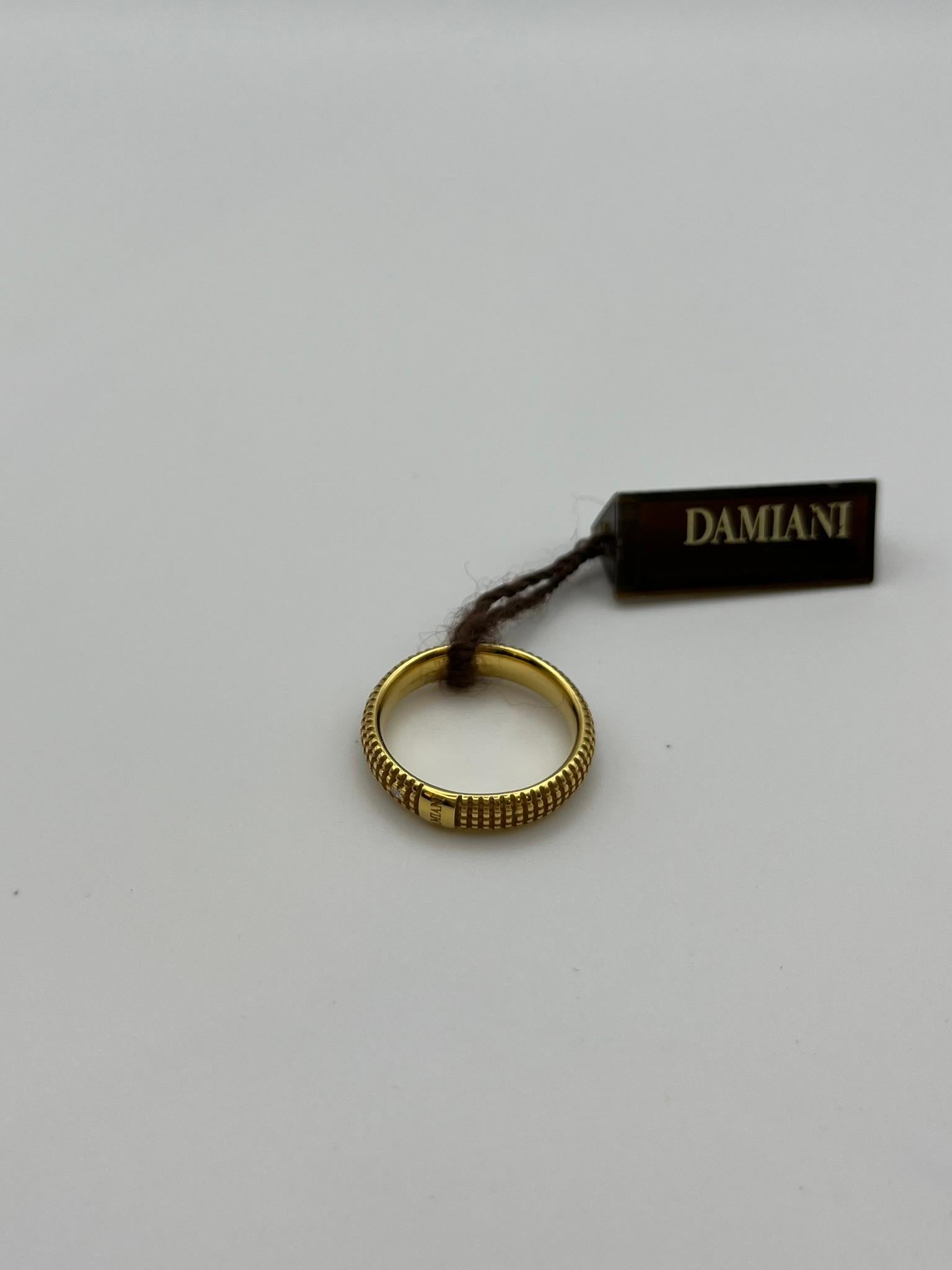 Damiani Metropolitan Ring aus 18 kt. Gelbgold mit Diamant im Angebot 2