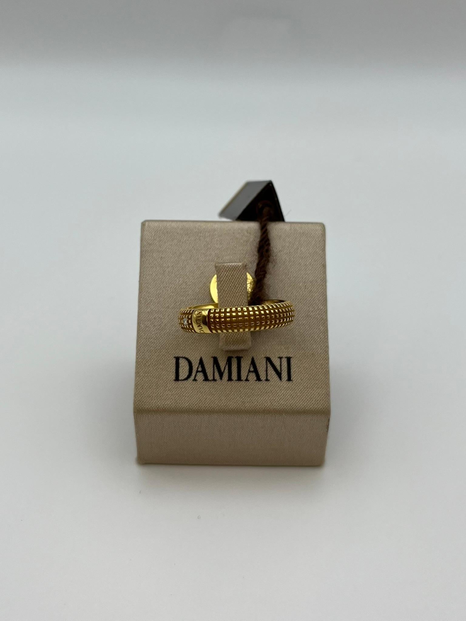 Damiani Metropolitan Ring aus 18 kt. Gelbgold mit Diamant im Angebot 3