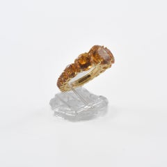 Gold eternelle ring with Citrine Quartz