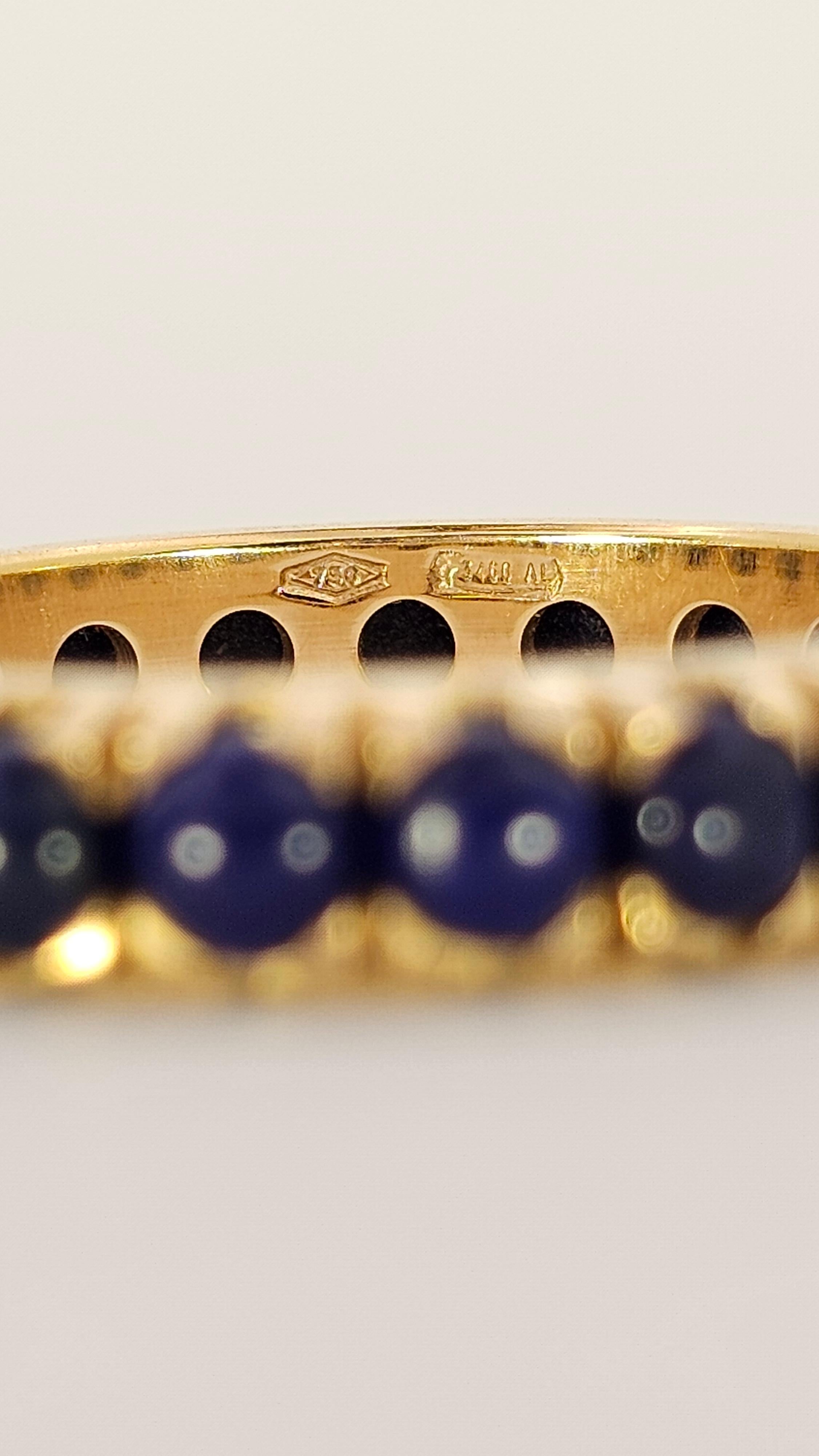 Anello Eternelle in Oro Giallo e Lapislazzuli Cabochon en vente 1