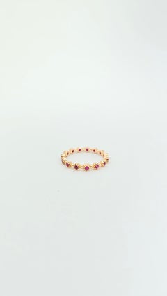 Eternelle ring in 18Kt Rose Gold and Rubies. Craft, Vintage Design