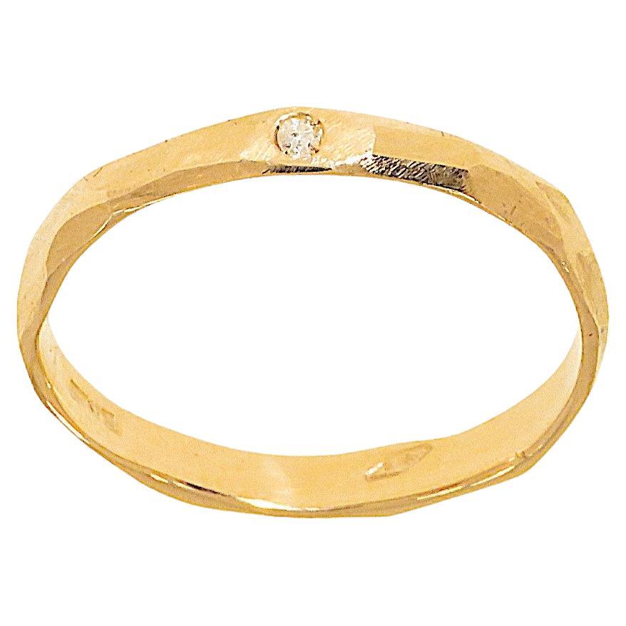 Rose Gold Diamond Wedding Ring Made in Italy For Sale