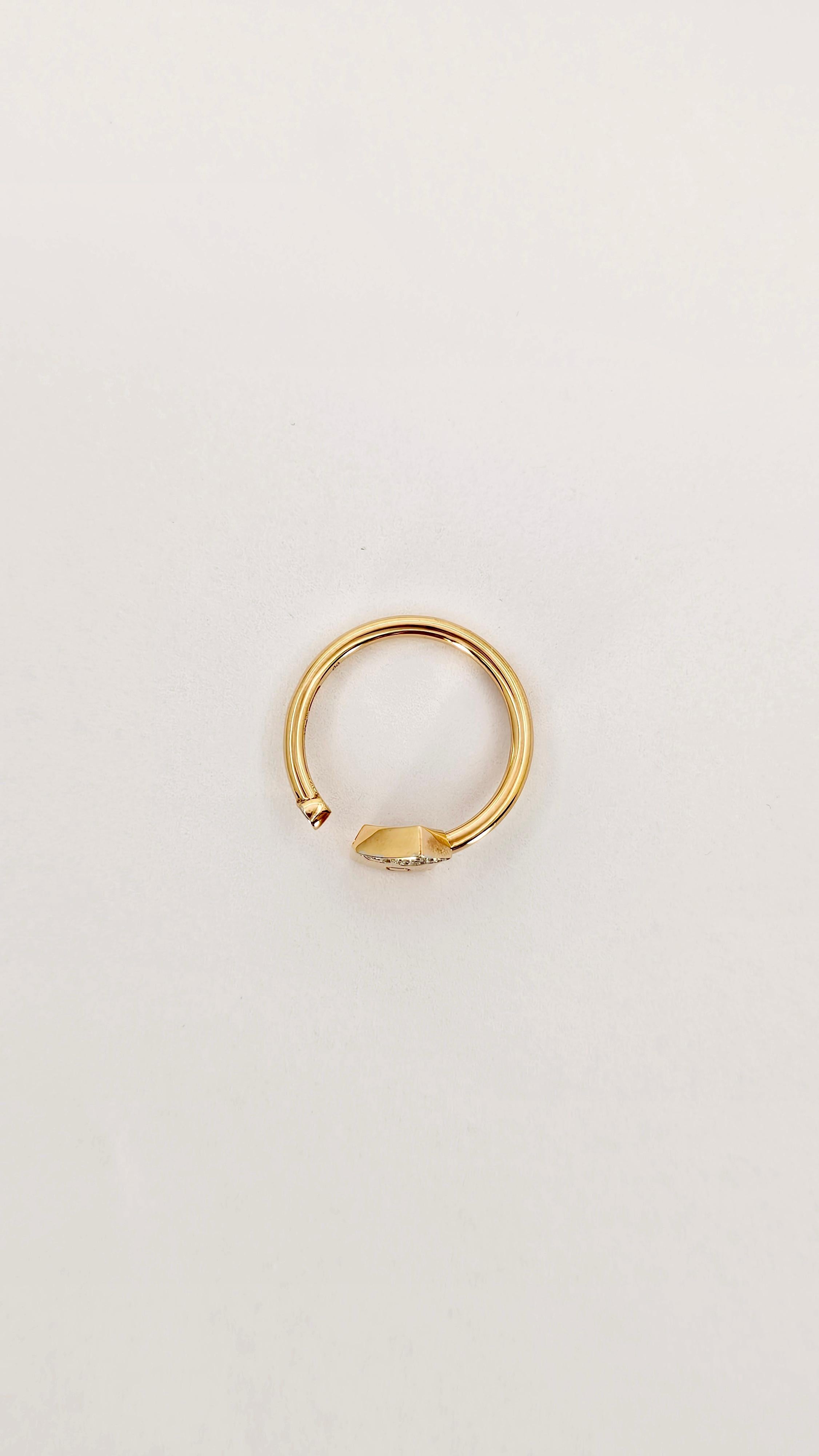 Women's or Men's Francesca Villa Ring in Rose Gold and Diamonds For Sale