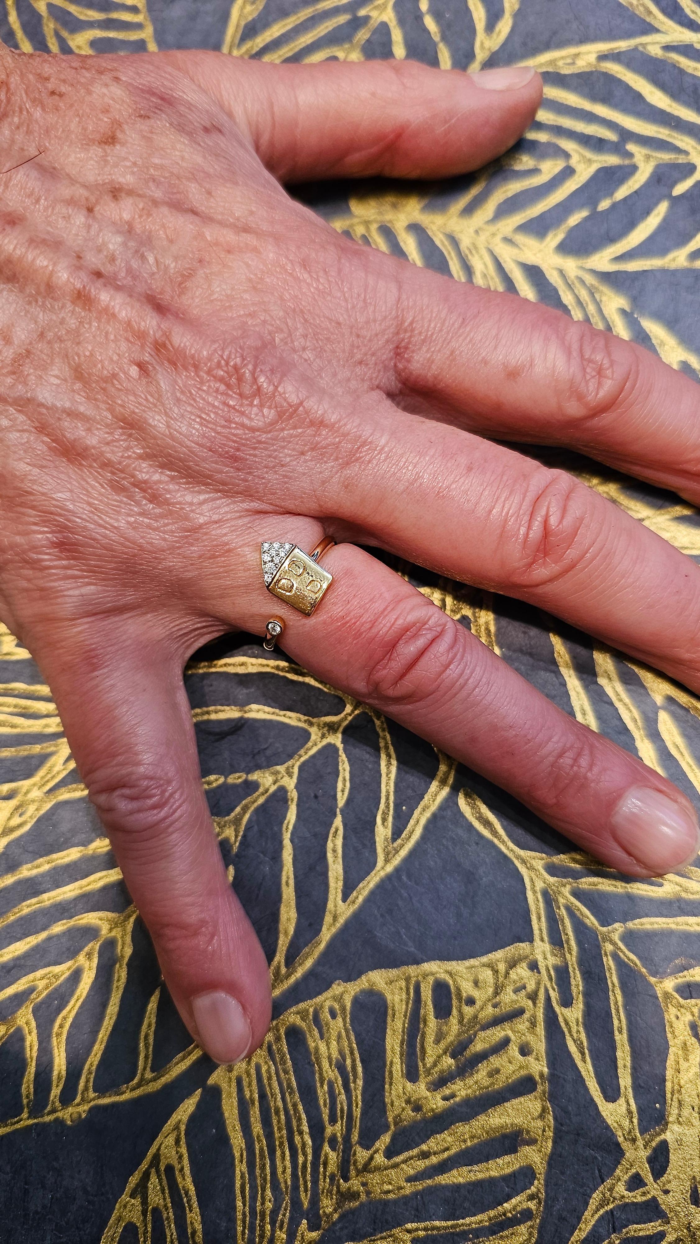 Francesca Villa Ring in Rose Gold and Diamonds For Sale 3