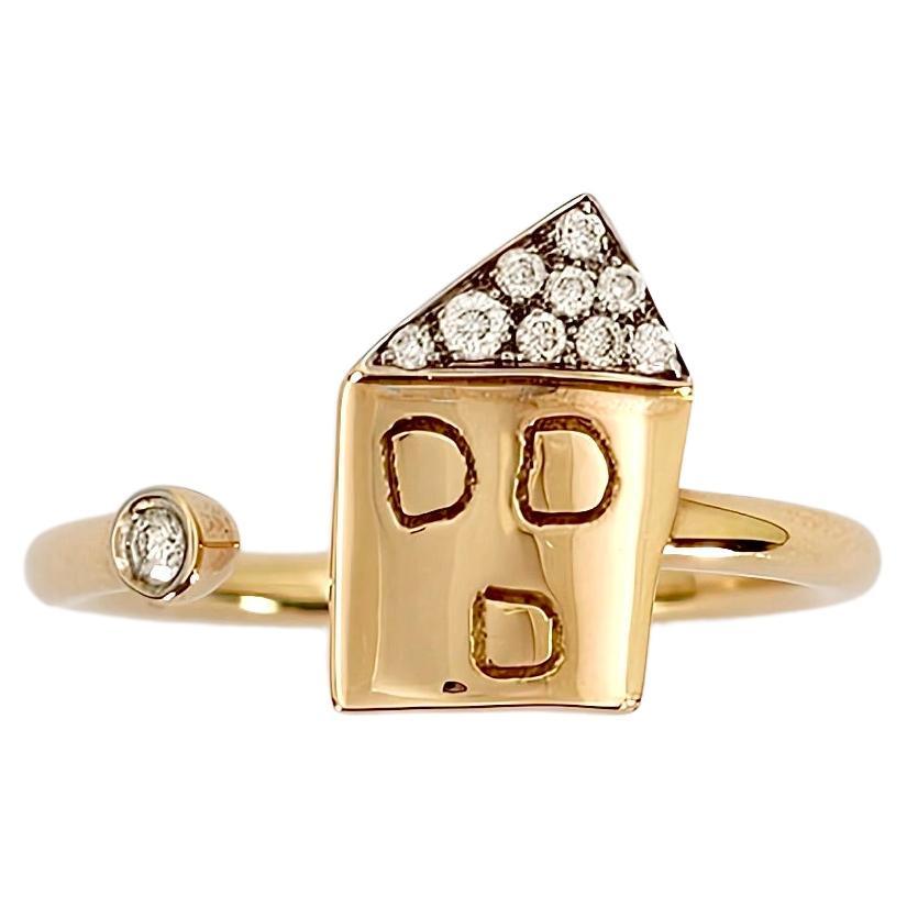 Francesca Villa Ring in Rose Gold and Diamonds For Sale