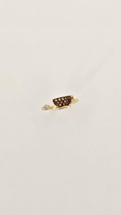 Francesca Villa Ring in Rose Gold, Topaz and Diamond