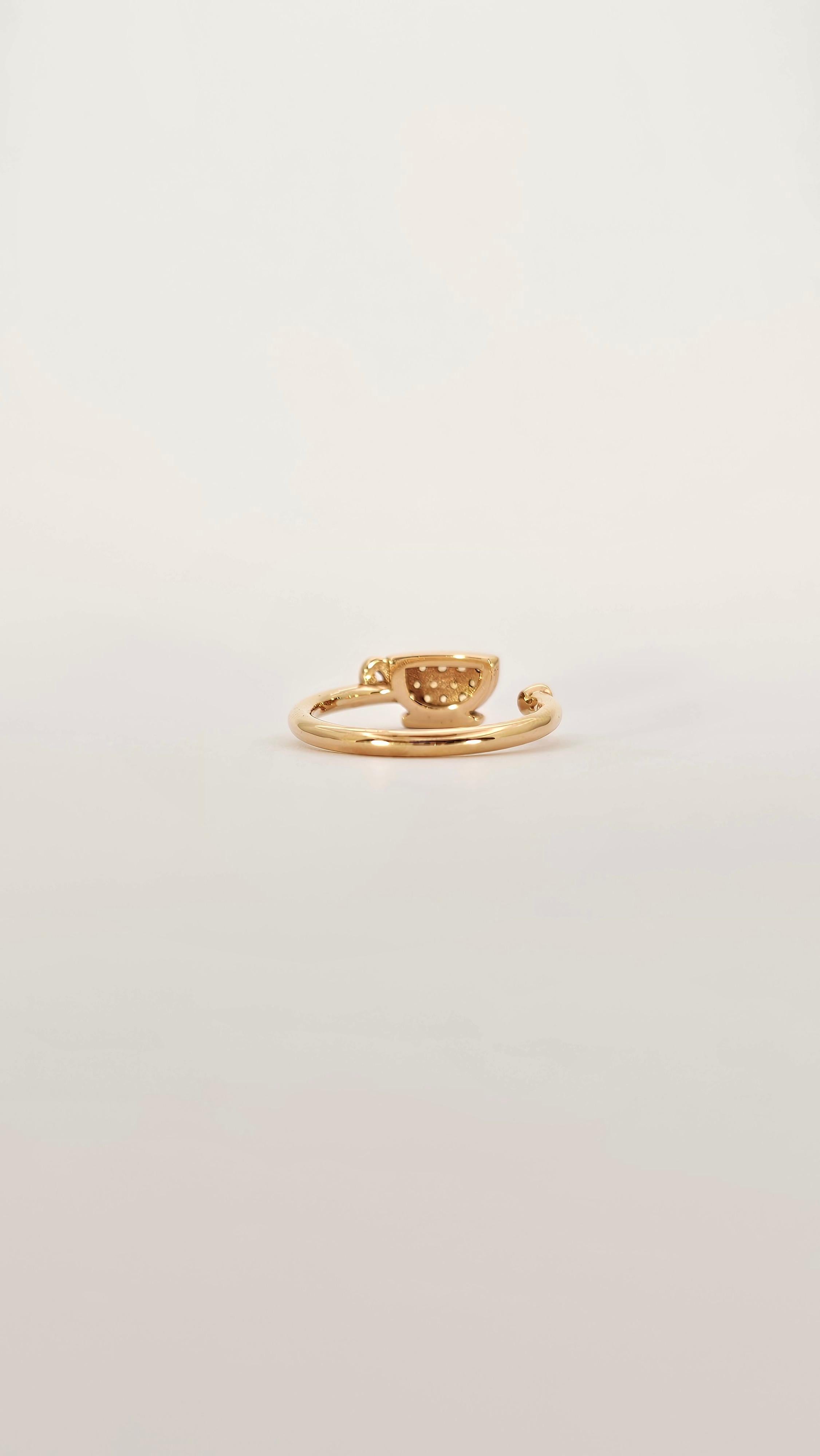 Francesca Villa Ring in Rose Gold, Topaz and Diamond In New Condition For Sale In Cattolica, IT