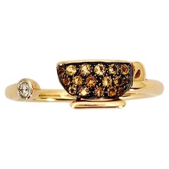 Anello Francesca Villa in Oro Rosa, Topazio e Diamante