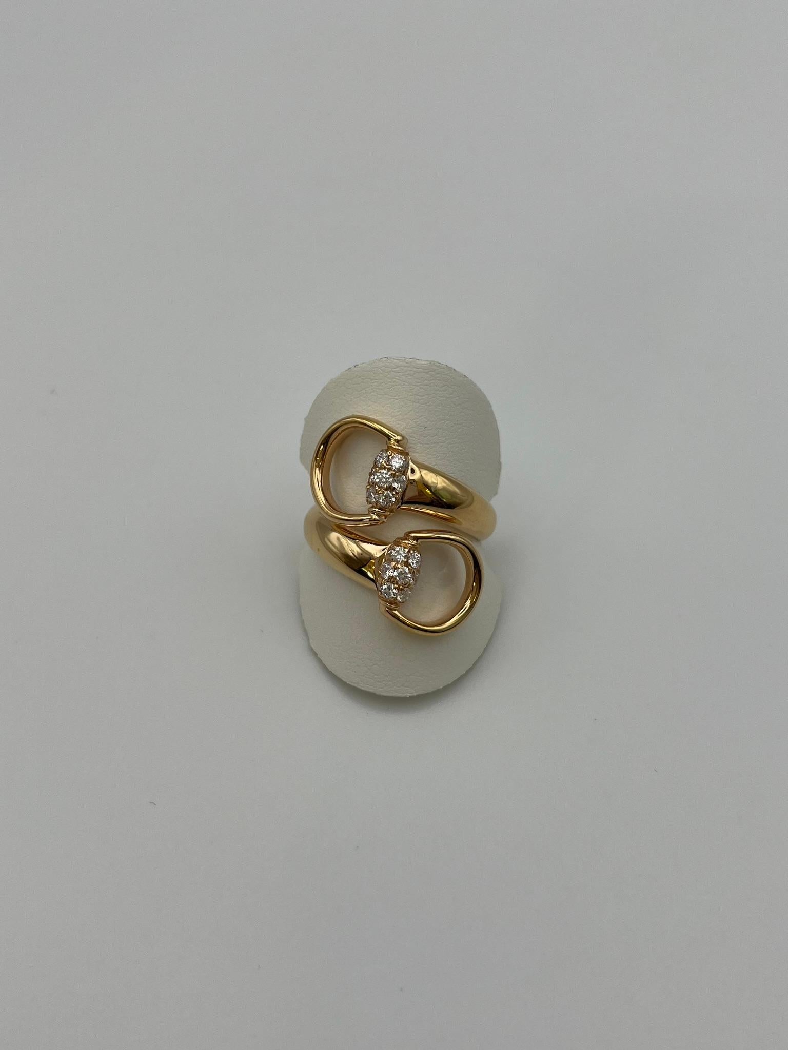Gucci-Ring aus 18 kt. Roségold mit Diamanten (Moderne) im Angebot