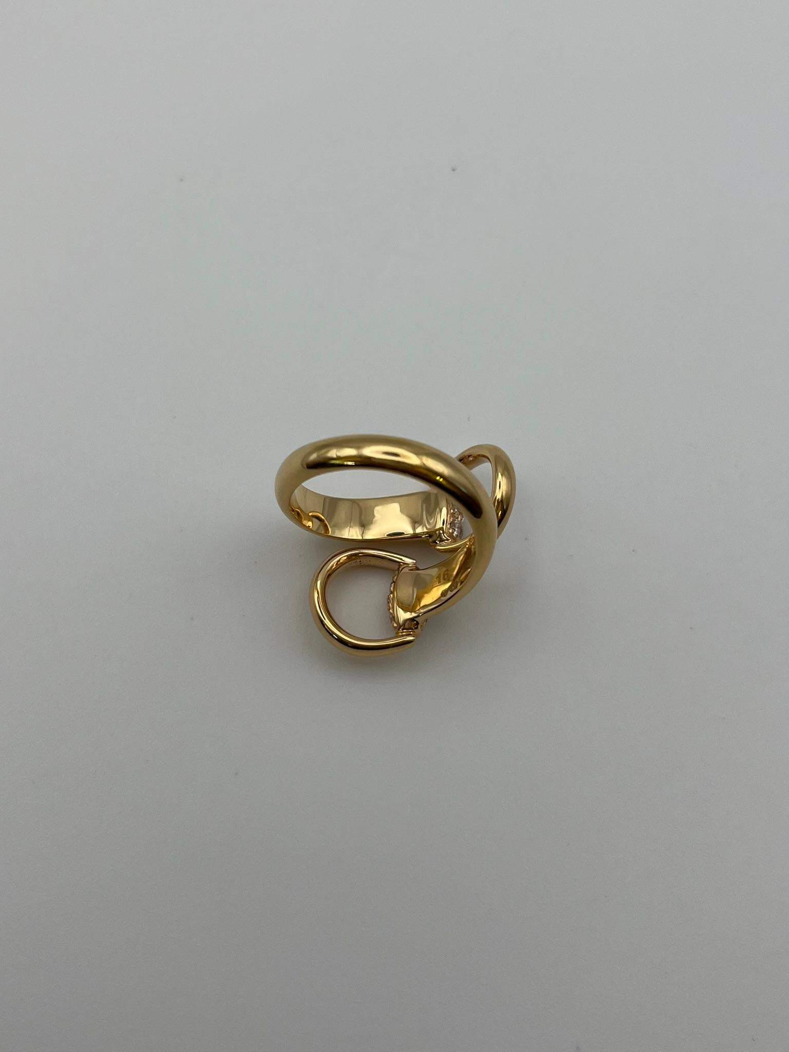 Gucci-Ring aus 18 kt. Roségold mit Diamanten für Damen oder Herren im Angebot
