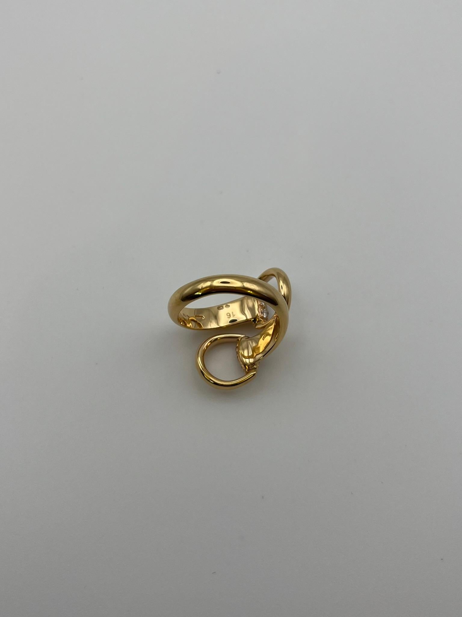 Gucci-Ring aus 18 kt. Roségold mit Diamanten im Angebot 1