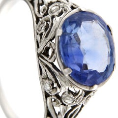 White gold openwork ring