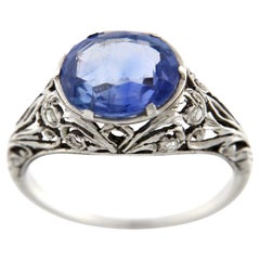 White gold openwork ring