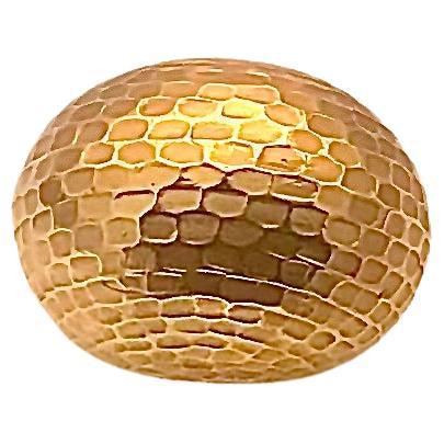 satinierter und polierter gewölbter Goldring