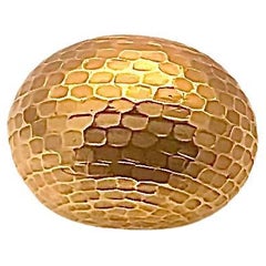satinierter und polierter gewölbter Goldring
