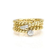 Ring aus 18 kt Gelbgold und Diamanten - Kollektion Torchon *