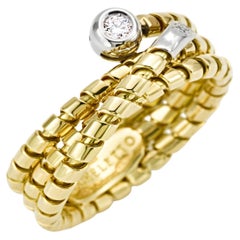 18 kt Yellow Gold and Diamonds Ring - Torchon Collection