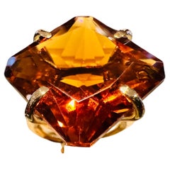18kt Gelbgold Ring mit Citrin Topas - Majestic Exklusivität