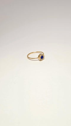 Yellow Gold, Lapis Lazuli and Diamond Ring