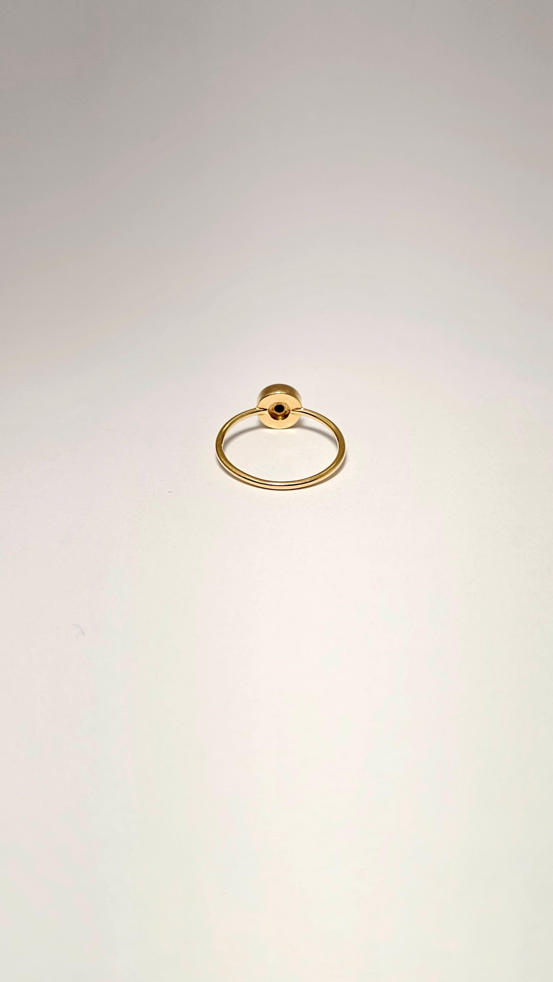 Brilliant Cut Yellow Gold, Lapis Lazuli and Diamond Ring For Sale