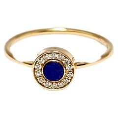 Yellow Gold, Lapis Lazuli and Diamond Ring