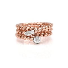 18 kt Rose Gold and Diamonds Ring - Torchon Collection *