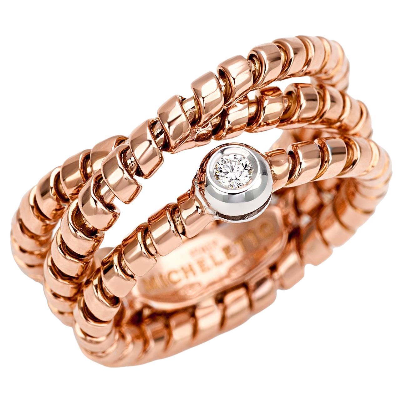 18 kt Rose Gold and Diamonds Ring - Torchon Collection * For Sale
