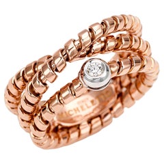 Ring aus 18 kt Roségold und Diamanten - Kollektion Torchon *