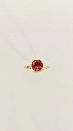 Anello in Oro Rosa 18Kt e Tormalina Rosa