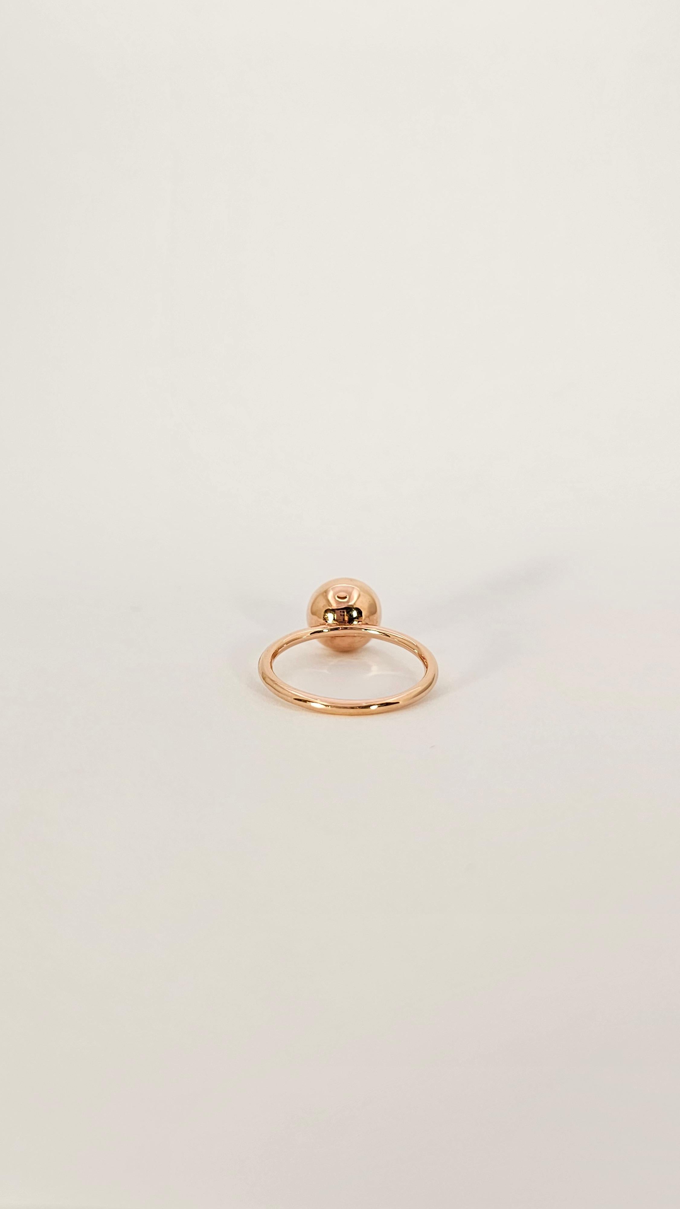 Bague en or rose 18Kt et tourmaline rose Unisexe en vente