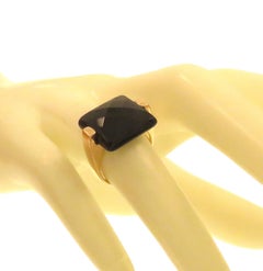 Bague en or rose avec onyx Fait à la main en Italie