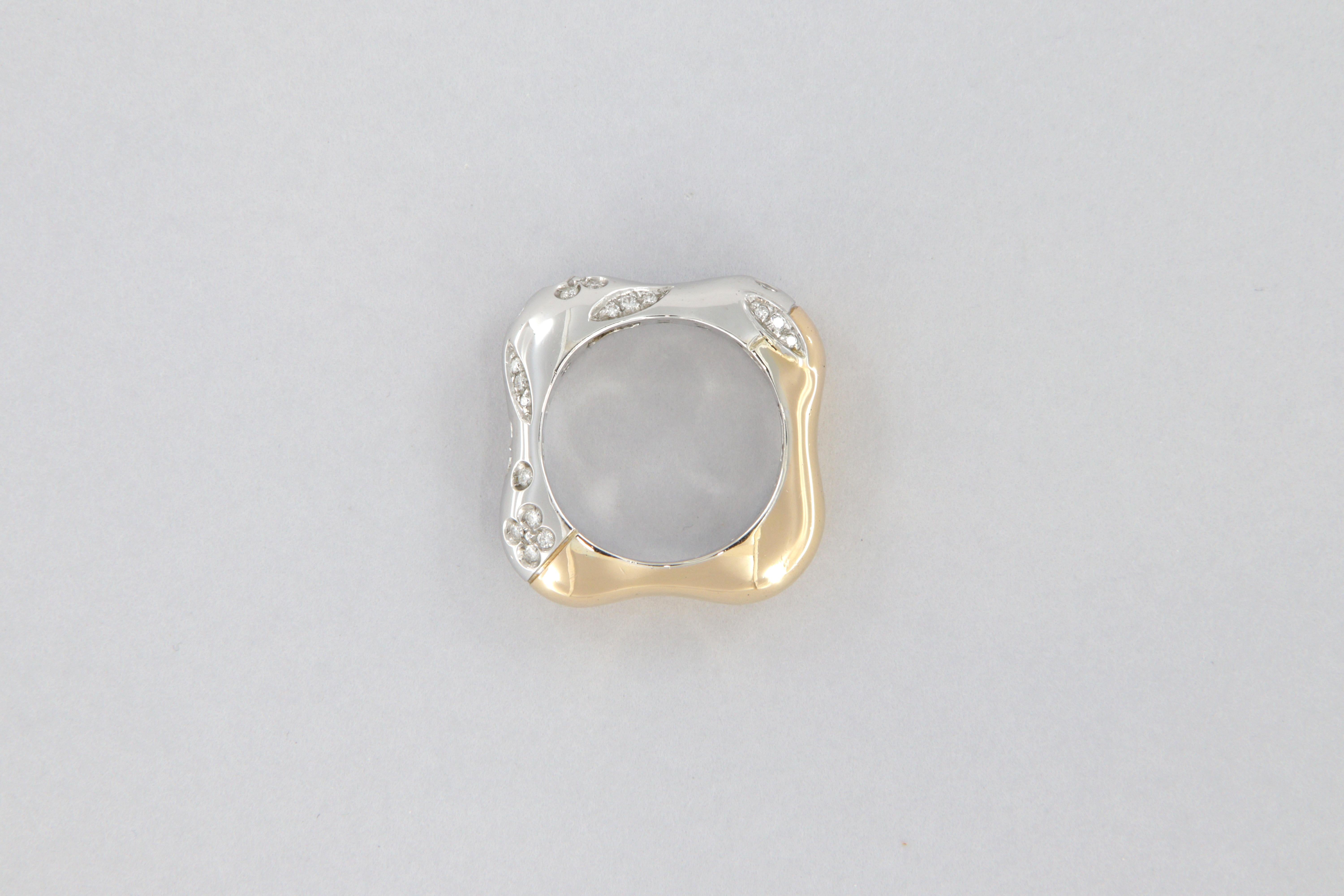 Modern La Nouvelle Bague ring with diamonds in gold