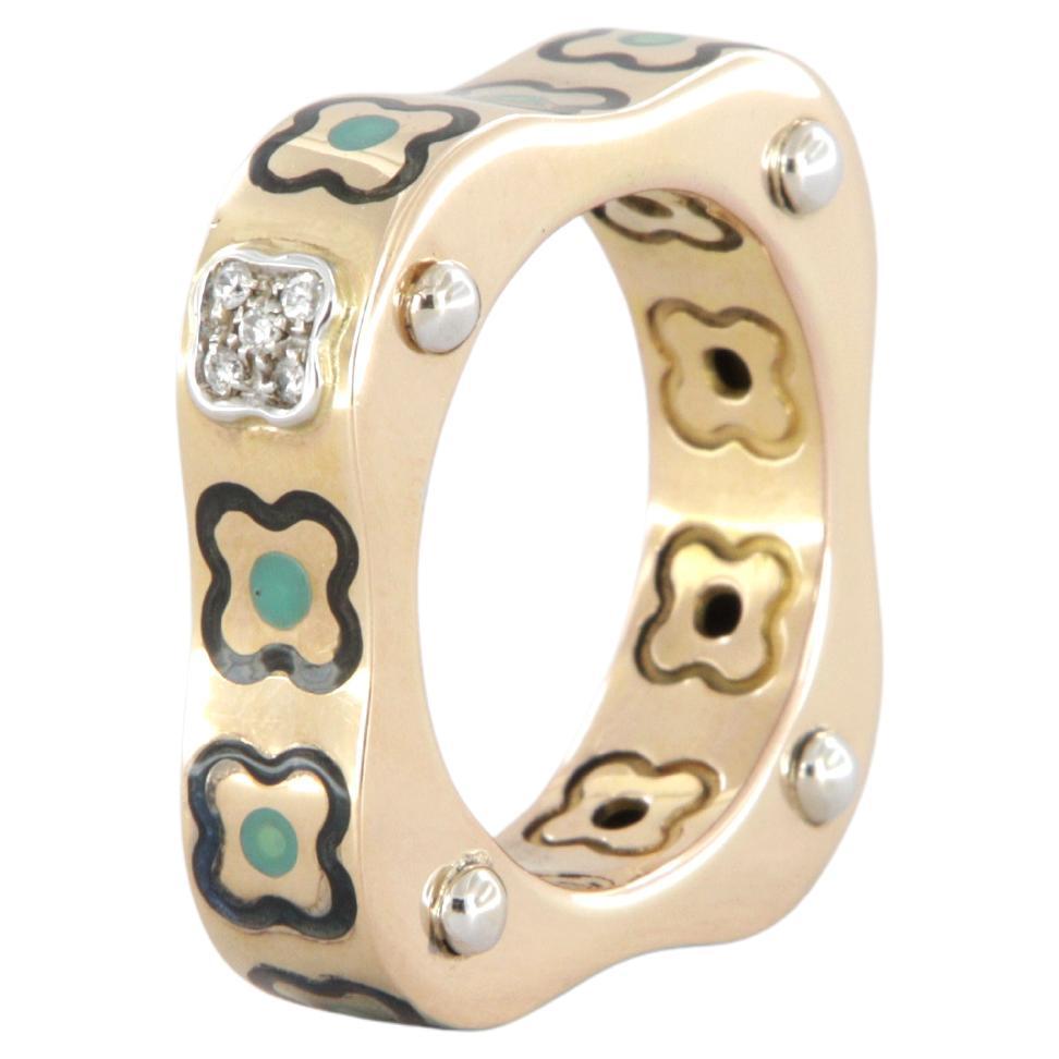 Bague La Nouvelle Bague en or émaillé et diamants