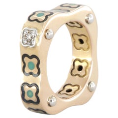 Anello La Nouvelle Bague in oro smalto e diamanti