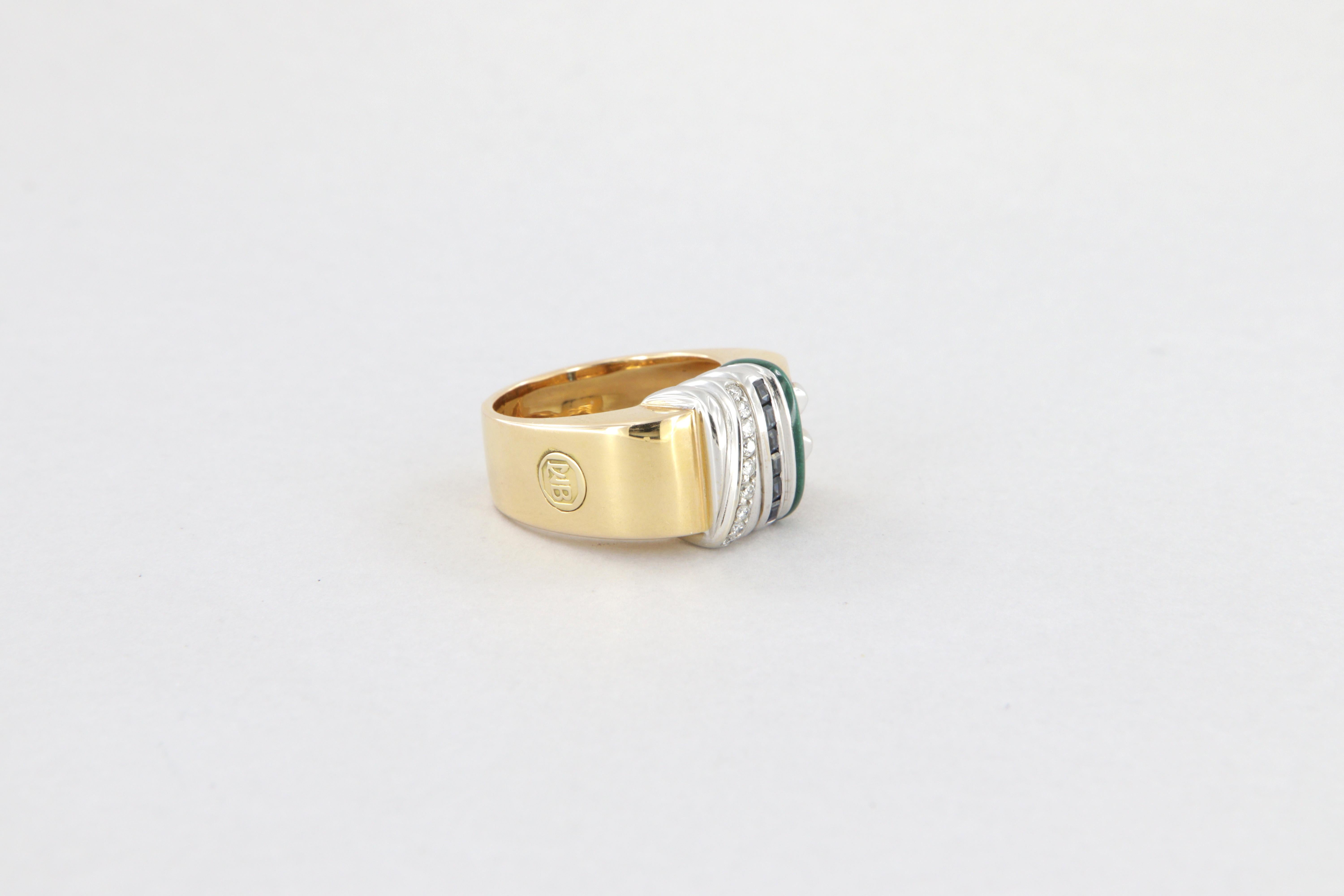 Bague La Nouvelle Bague en saphir émaillé or et diamants Unisexe en vente