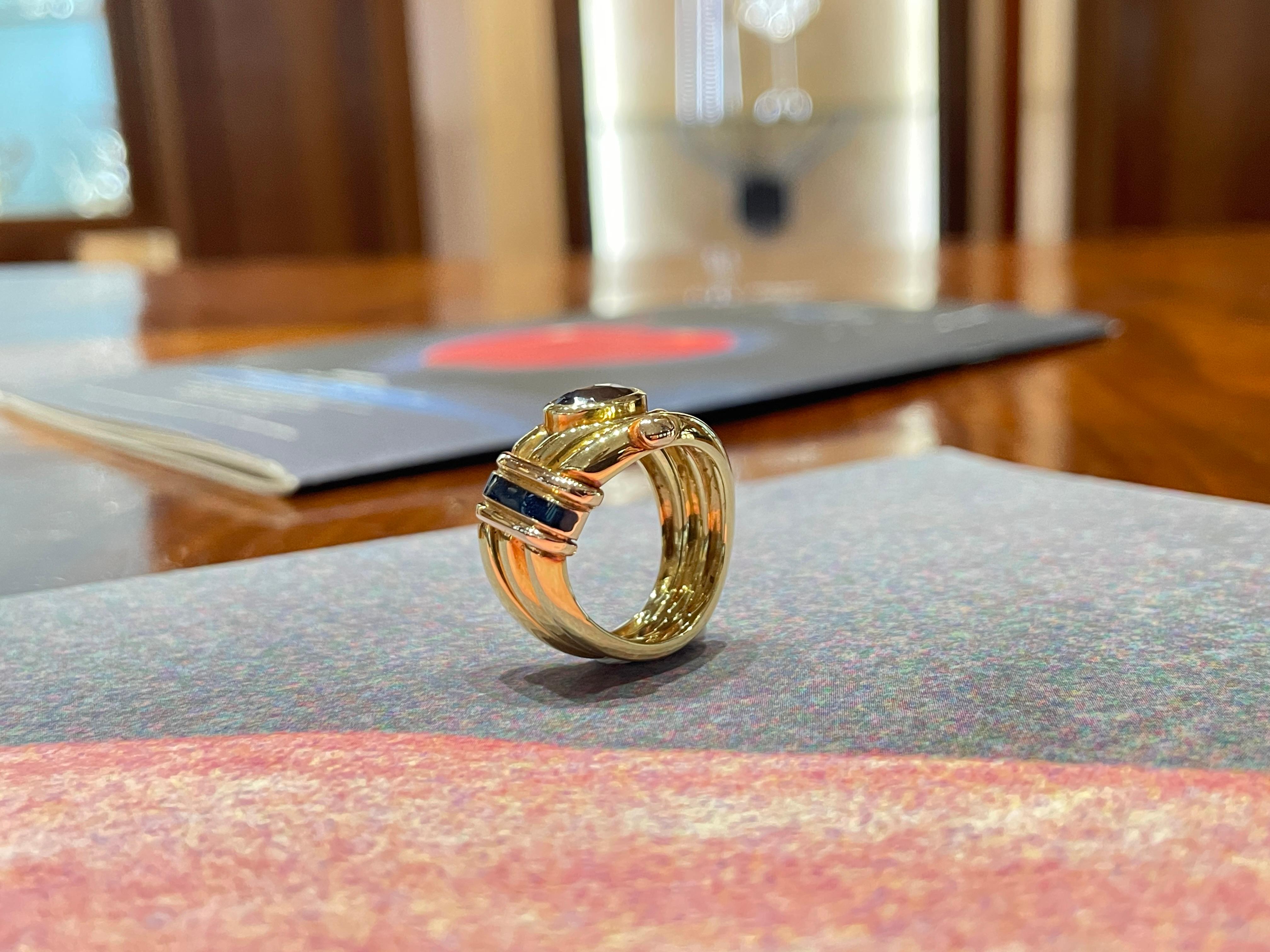 Anello La Nouvelle Bague oro smalto e iolite in vendita 12