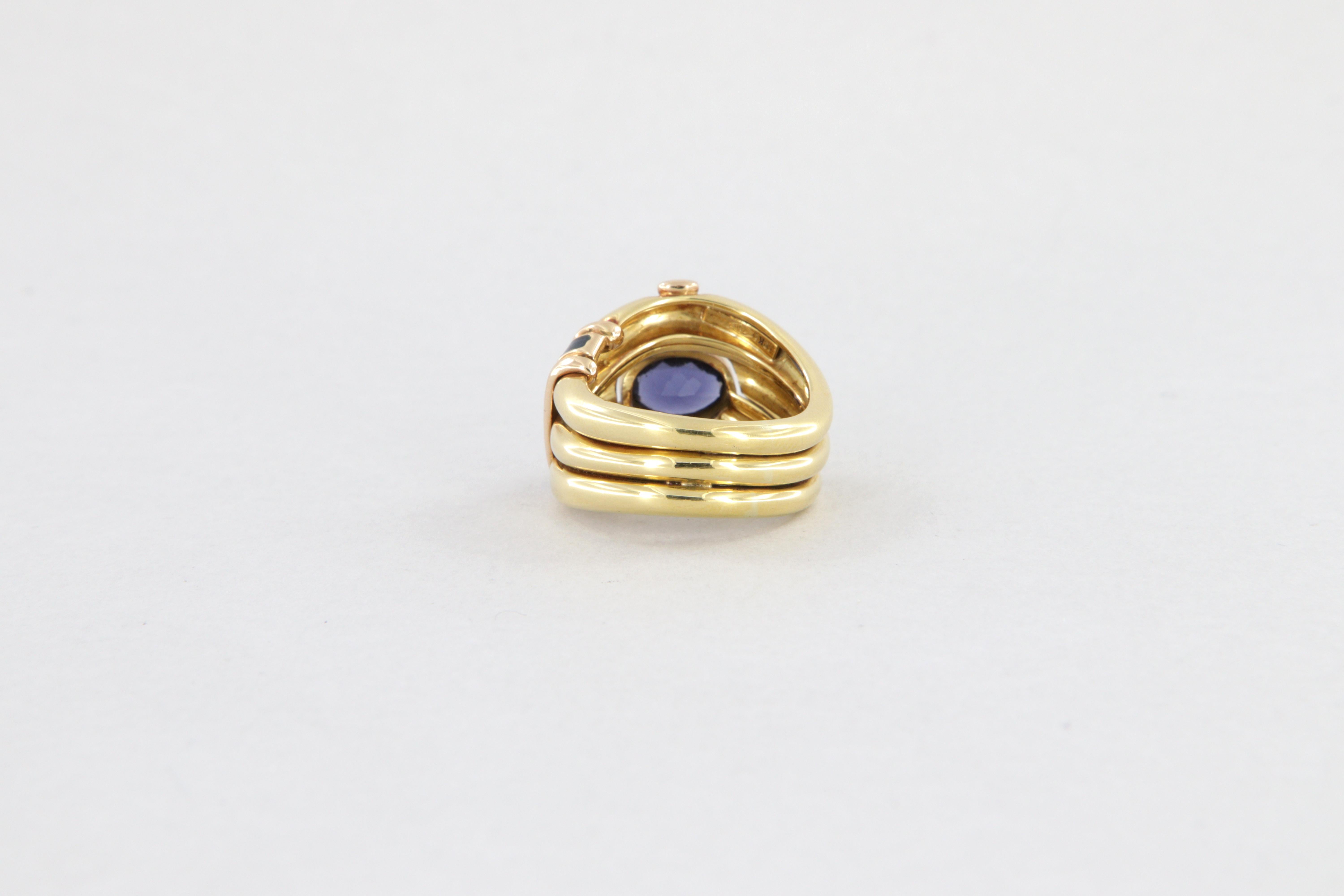Anello La Nouvelle Bague oro smalto e iolite In condizioni Nuovo in vendita a Perugia, IT