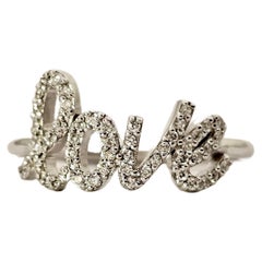 LOVE Ring in 18K White Gold and Diamonds, Contemporary
