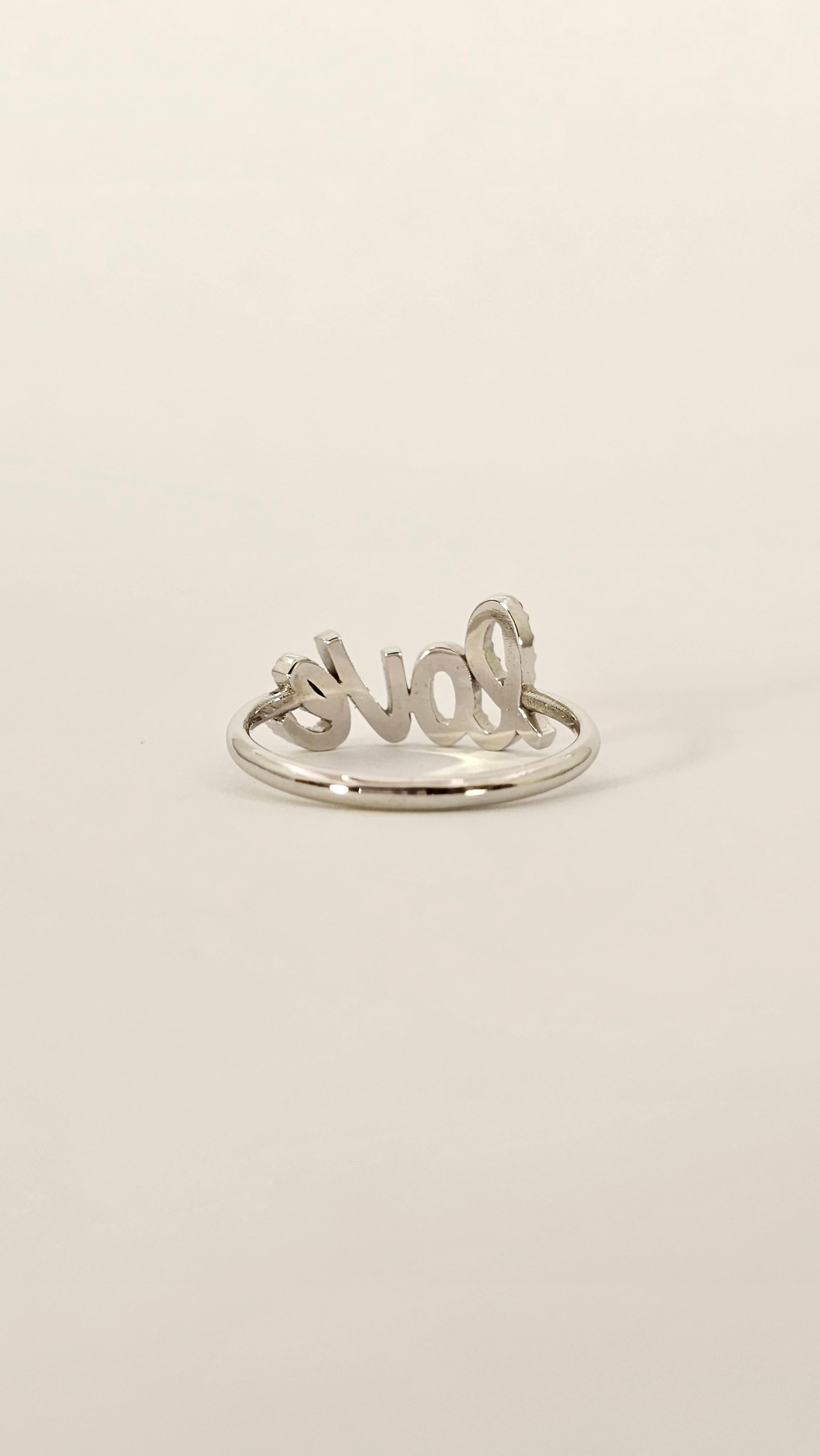LOVE Ring in White Gold and Diamonds 2