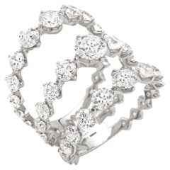 LIGHT ring in white gold and brilliant-cut diamonds